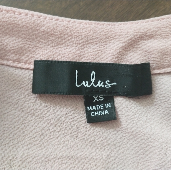 Lulus Mauve Pink Lisa Marie Top with Lace Short Sleeves Size XS - Picture 4 of 6
